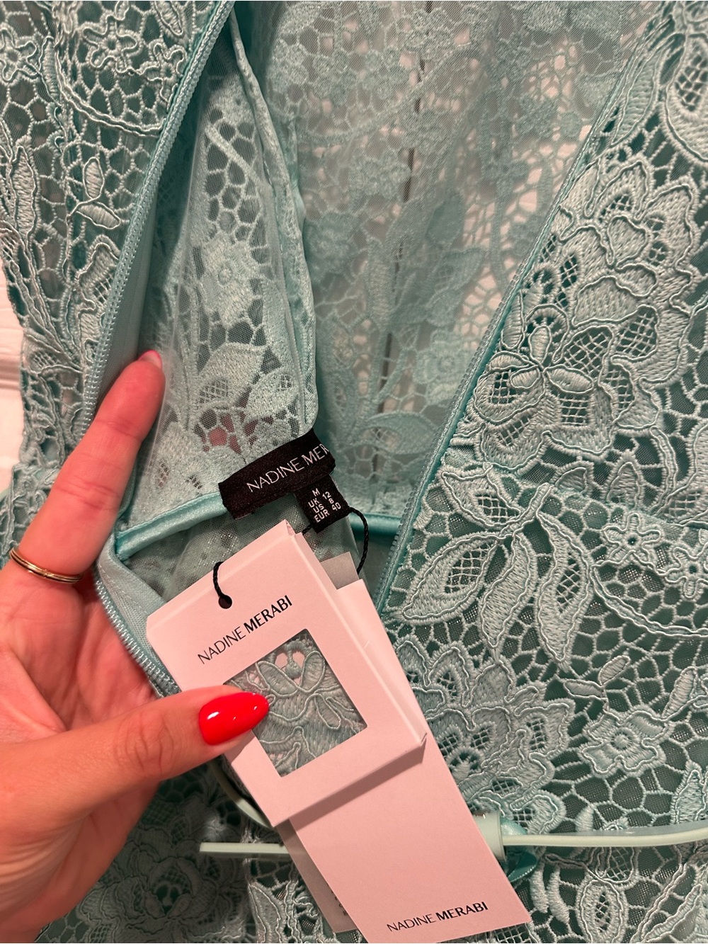 Nadine Merabi Milly Mint Dress - Picture 5 of 6